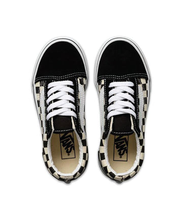 Vans Old Skool Primary Check Black / White Kids Shoes